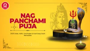 Nag Panchami Puja with idols, diya, and flowers