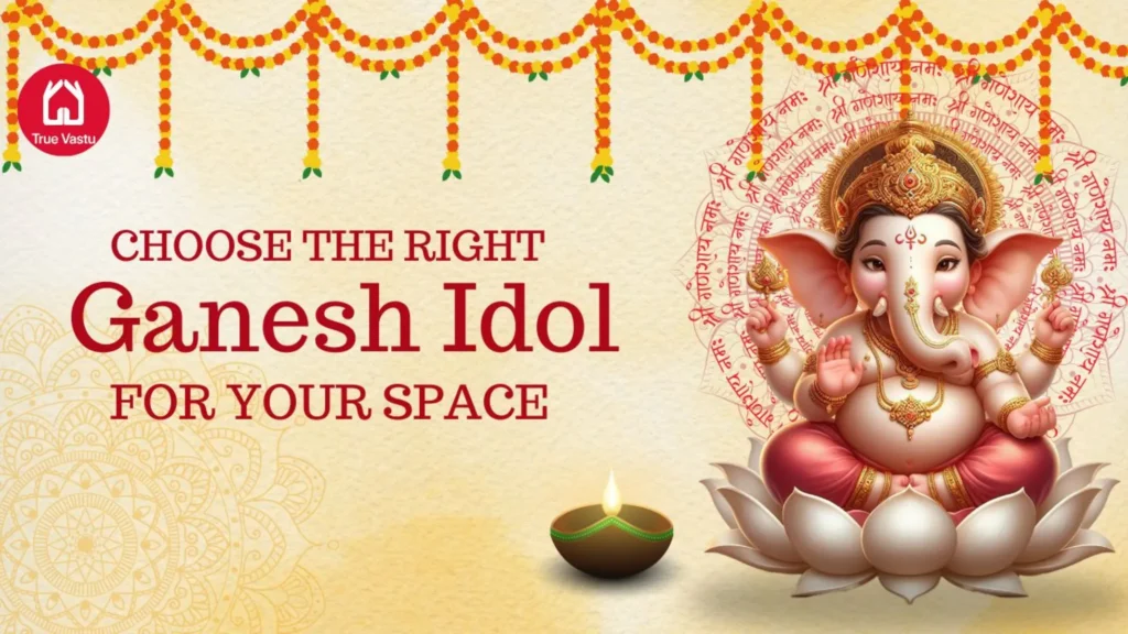 Spiritual image of Ganesha idol near home entrance