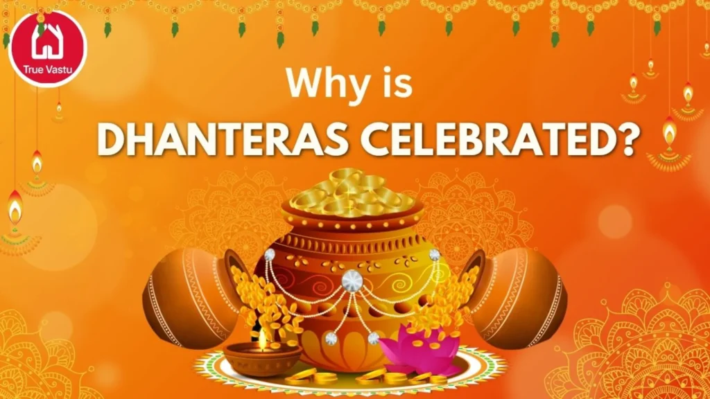 Gold coins, diyas, and flowers for Dhanteras