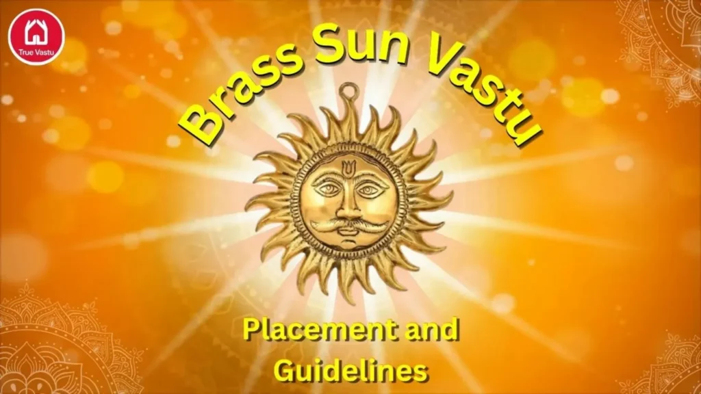 Brass Sun statue placed as per Vastu